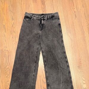 Good American Charcoal Wide Leg Jeans